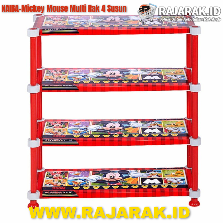  NAIBA  MICKEY MOUSE RAK  SERBAGUNA RAK  SEPATU  4 SUSUN 