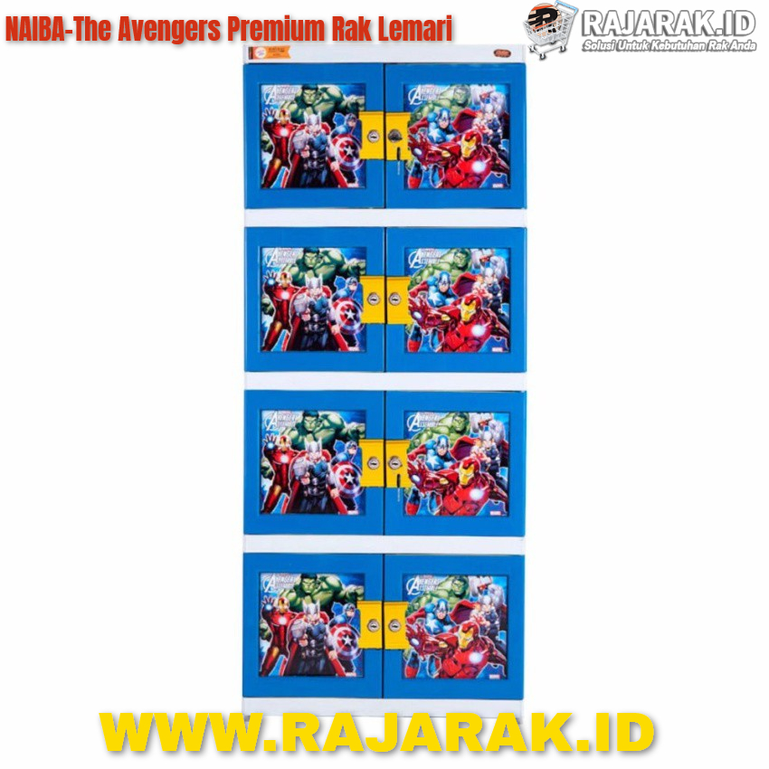 NAIBA THE AVENGERS  PREMIUM RAK LEMARI  BAJU BERKUNCI 